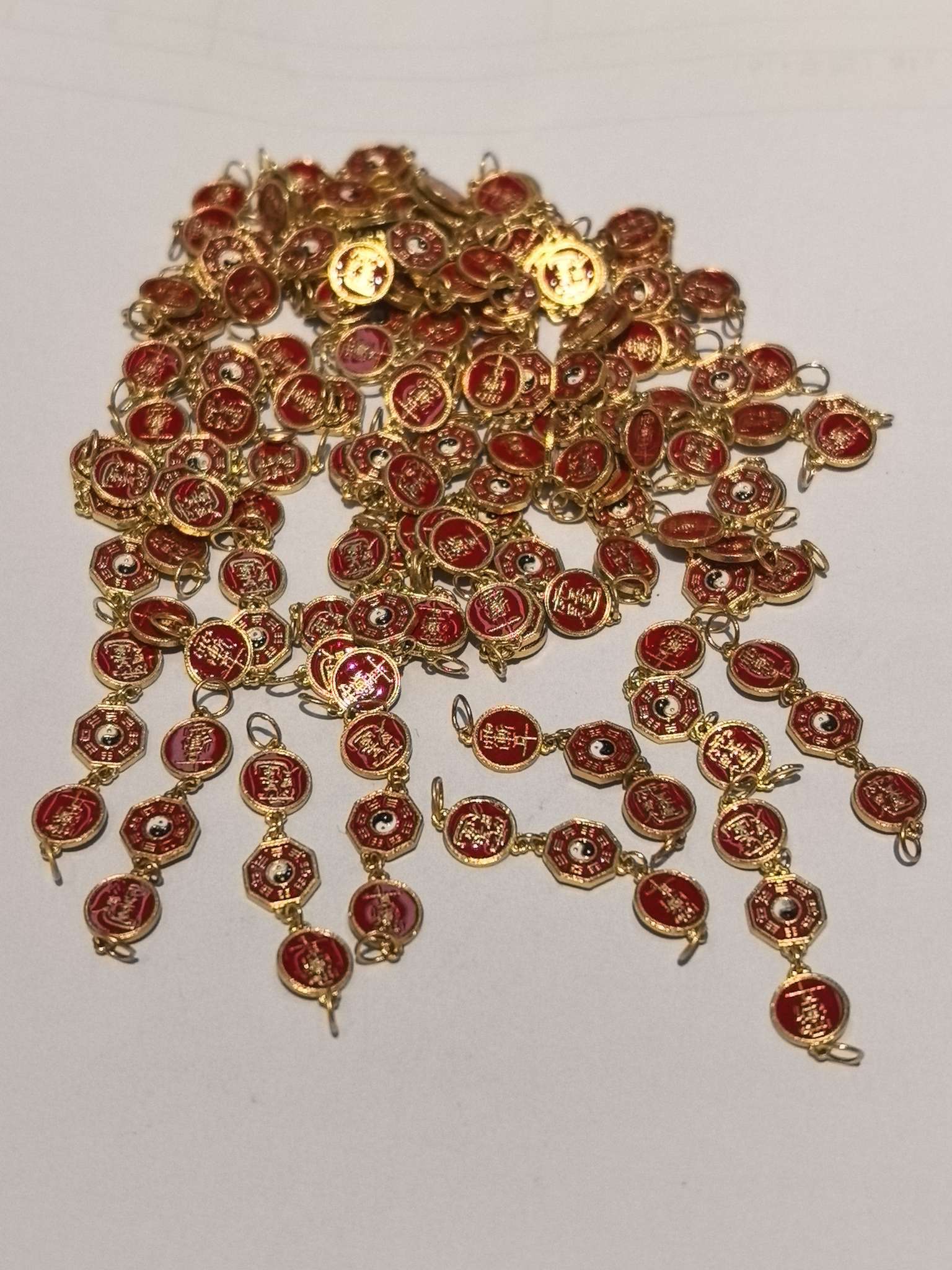 s925 Silver Taoist Tai Sui Bagua Extension Chain p3209 Application Scenario