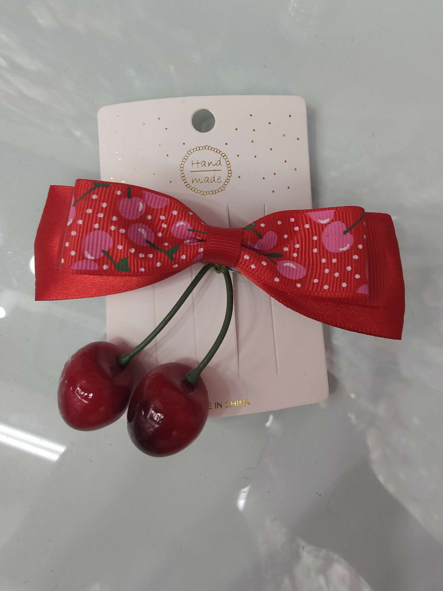 发夹时尚樱桃头饰女款简约优雅发饰饰品
