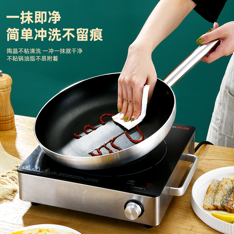 平底锅/不锈钢煎盘/煎鸡蛋厨房用品/煎牛排锅具/套锅细节图