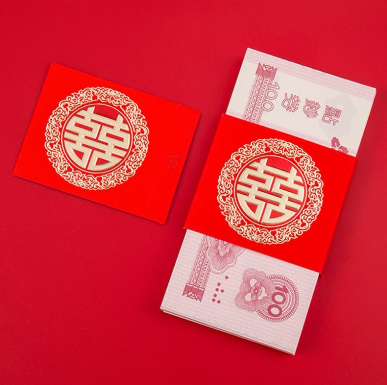 Factory direct sales of Spring Festival red envelopes, wedding red envelopes, ten-thousand-yuan personalized red envelopes, ten-thousand-yuan waist belts Specification image