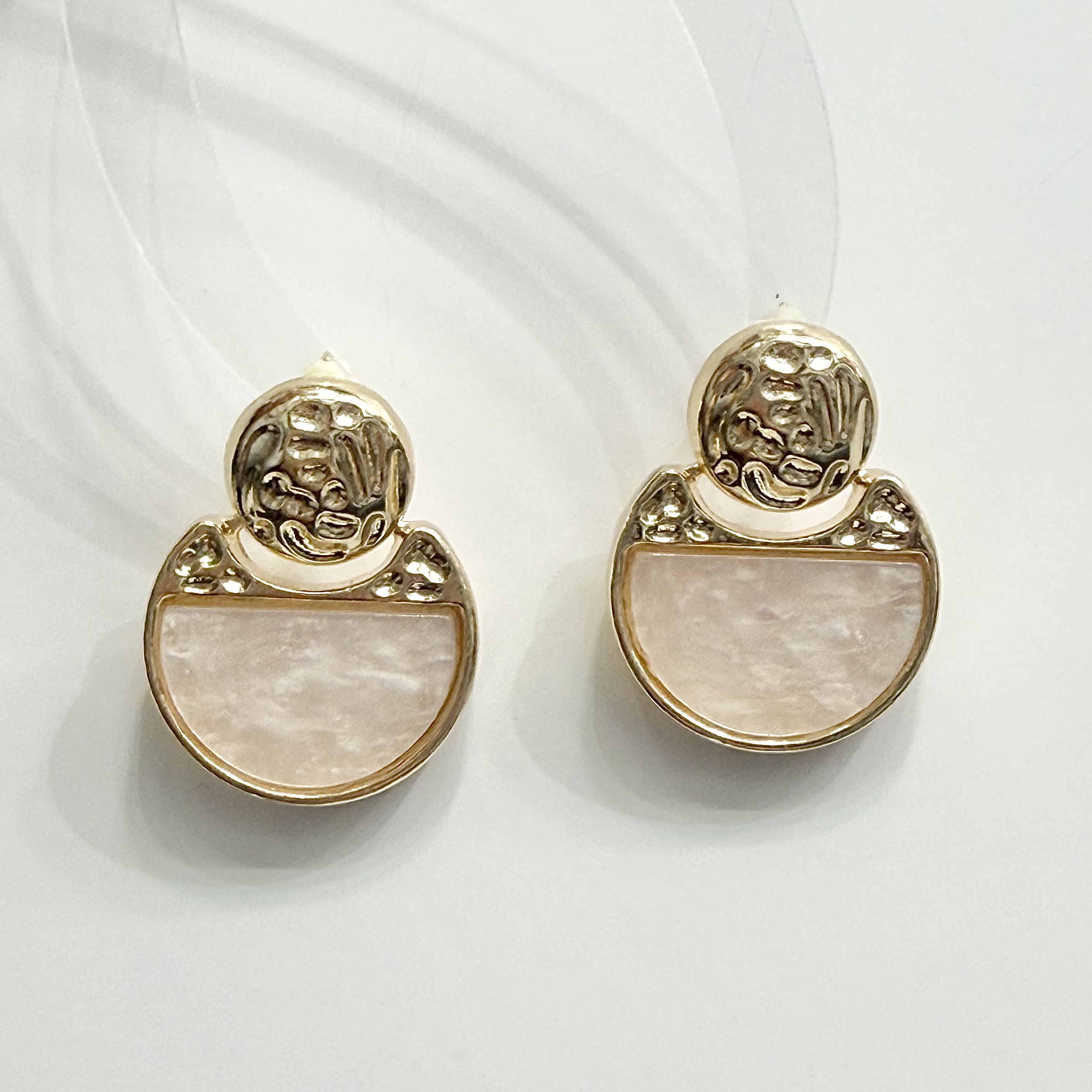 Wholesale of cross-border European and American popular earring alloy geometric round stud earrings and decorative items