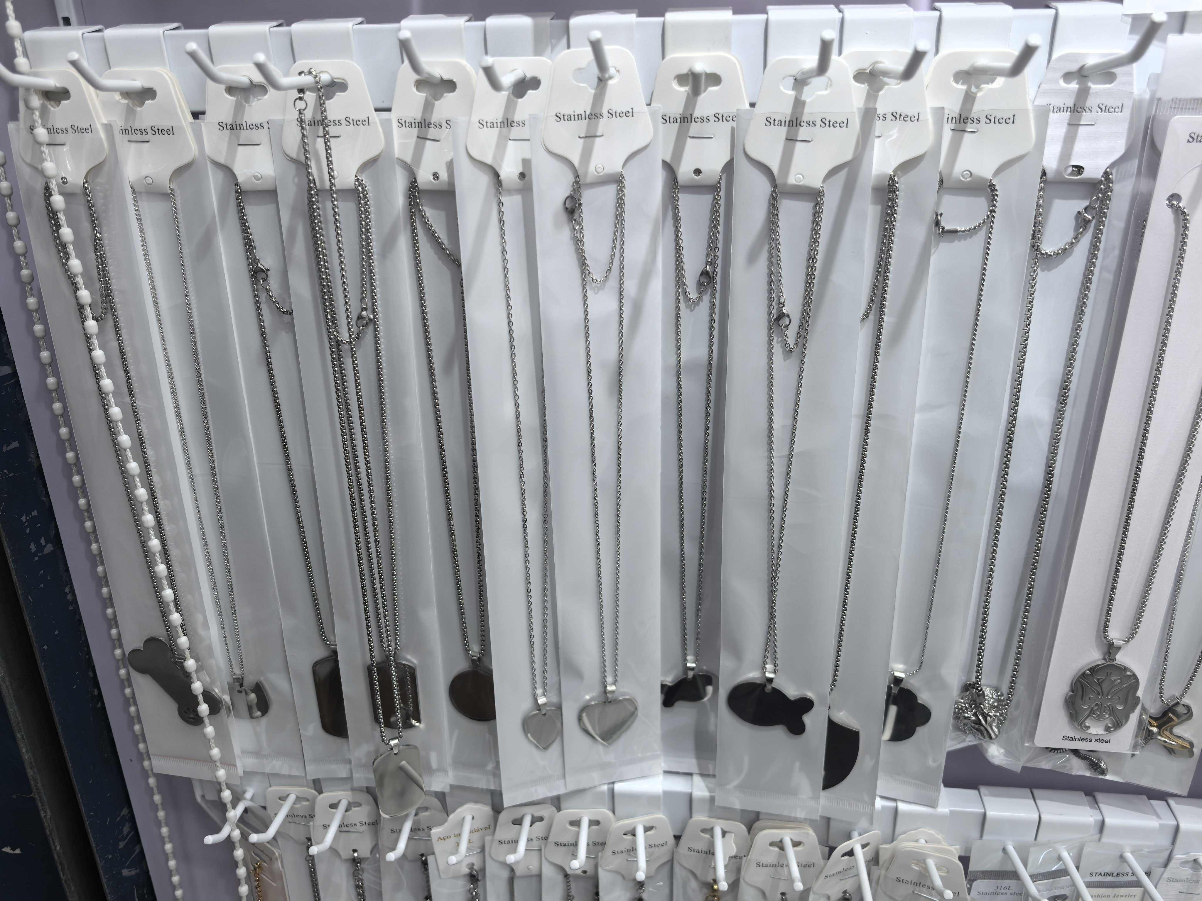 不锈钢链条加吊坠欧美爆款不退色，不过敏