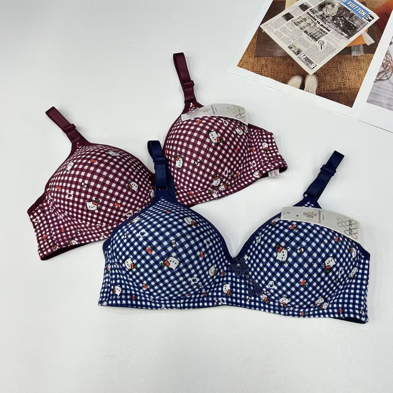FCM-3019# Export to the Middle East and Africa Women's Bras, women's bras without underwire and no scar, comfortable gathering bras, women's QNI details Picture