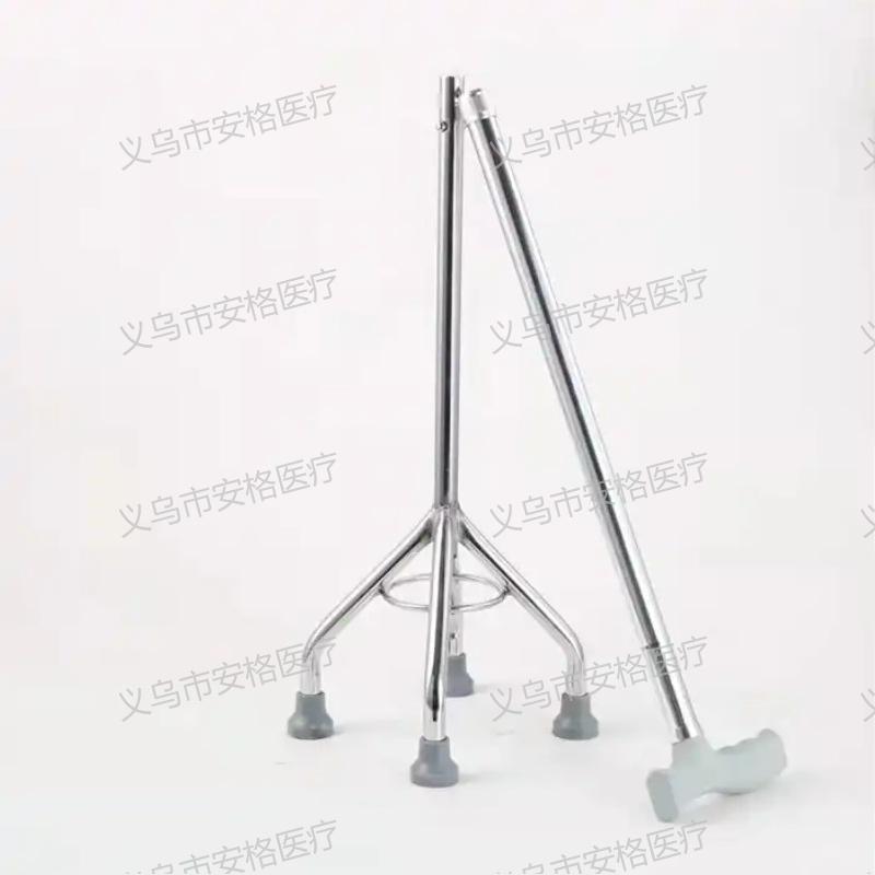 Four-legged walking stick, made of aluminum alloy, adjustable, lightweight, power-assisting, anti-slip, walking stick for the disabled and the elderly Specification drawing