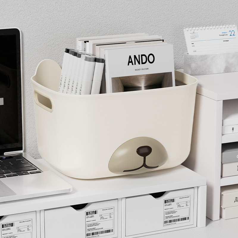 J192-JX2304 Household dust-proof desktop, student cosmetics organization box, storage box, cute storage box Application Scenario