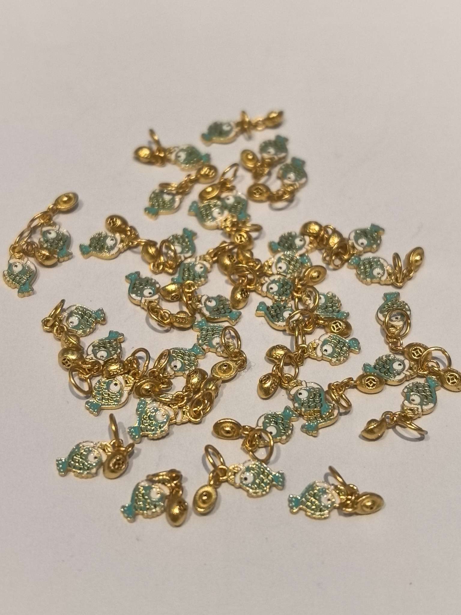 s925 Silver Big Lucky Carp Ingot Slip p3474 green Application Scenario