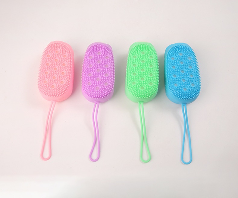 Cross-border silicone bath towel, massage, back scrubbing, mud scrubbing, bathing wonder, double-sided exfoliating bath brush, bear sponge bubble brush Application Scenario