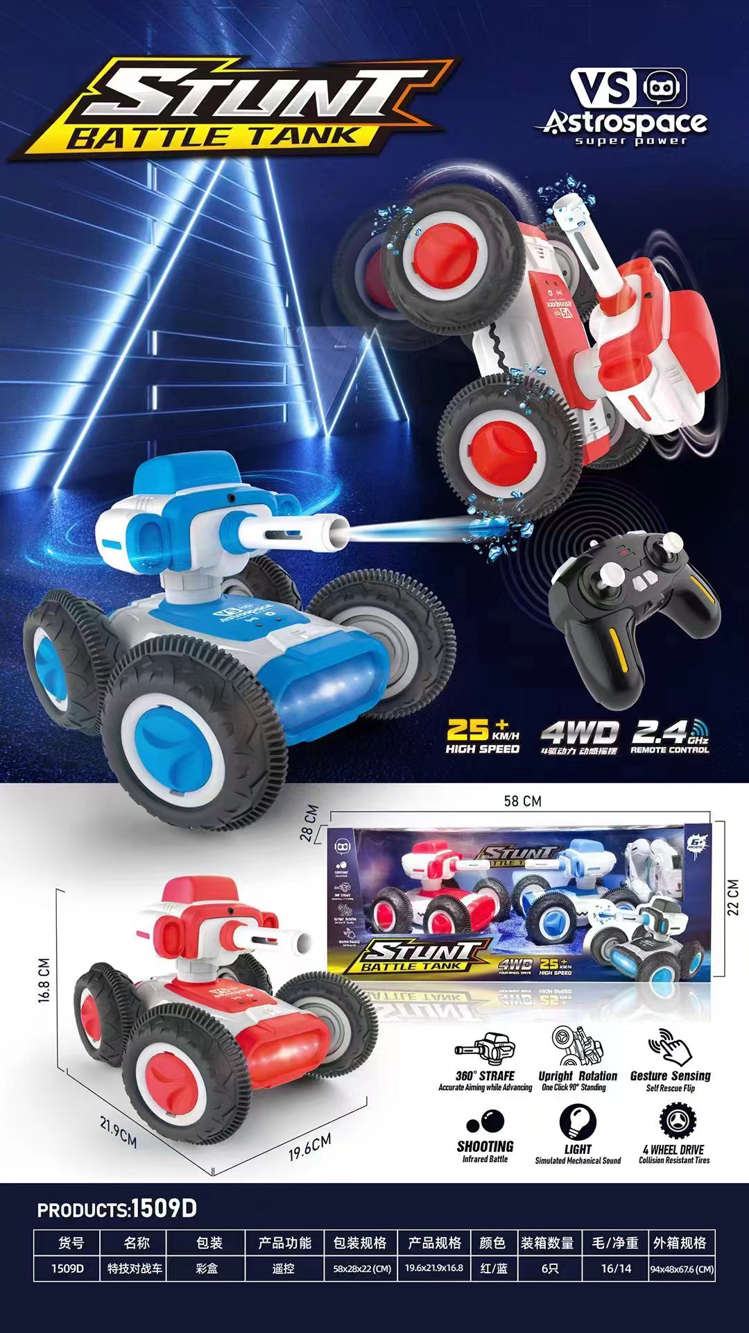 Xiaoshangwang 1509D2.4G Remote Control Water Bomb Battle Tank (two sets) Stunt battle remote control toy car, Super cool control 4WD off-road vehicle Application Scenario