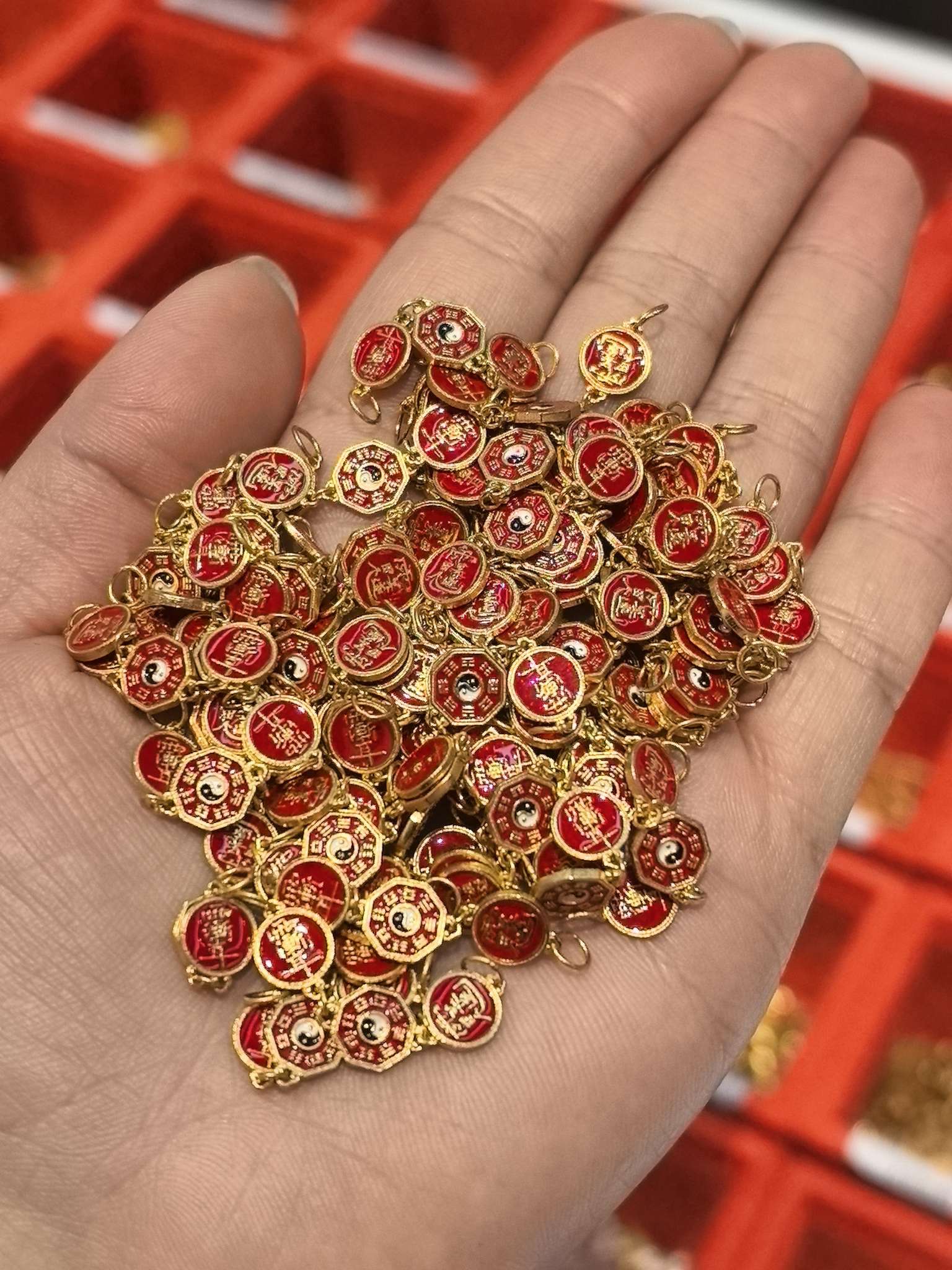 s925 Silver Taoist Tai Sui Bagua Extension Chain p3209 Specification image