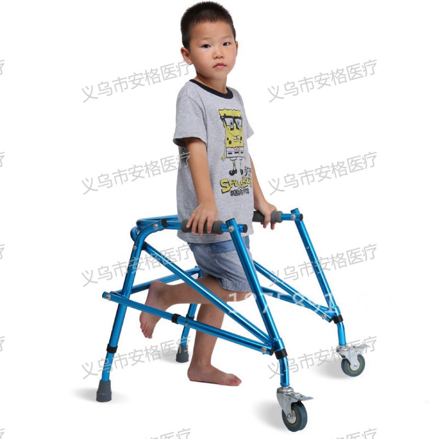 儿童助行器矮小成人老人手推车残疾人助步器加厚铝合金残疾人助行