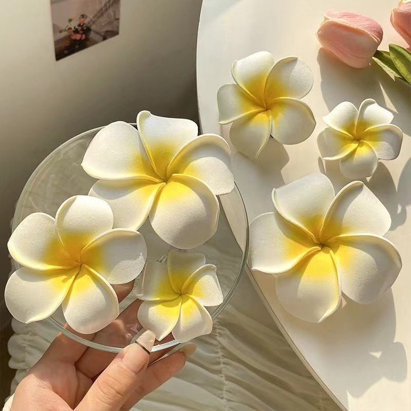 Frangipani headwear, artificial flowers, sweet flowers, hair clips, side clips, bangs clips, seaside clips for outings, retro decorations