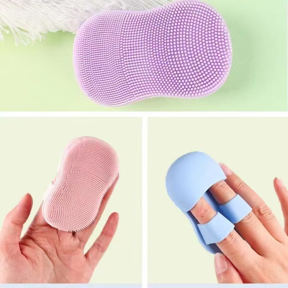 Silicone nose tip brush for pore-cleaning face wash brush, soft bristle facial cleanser brush, soft skin care finger cots brush, blackhead makeup brush