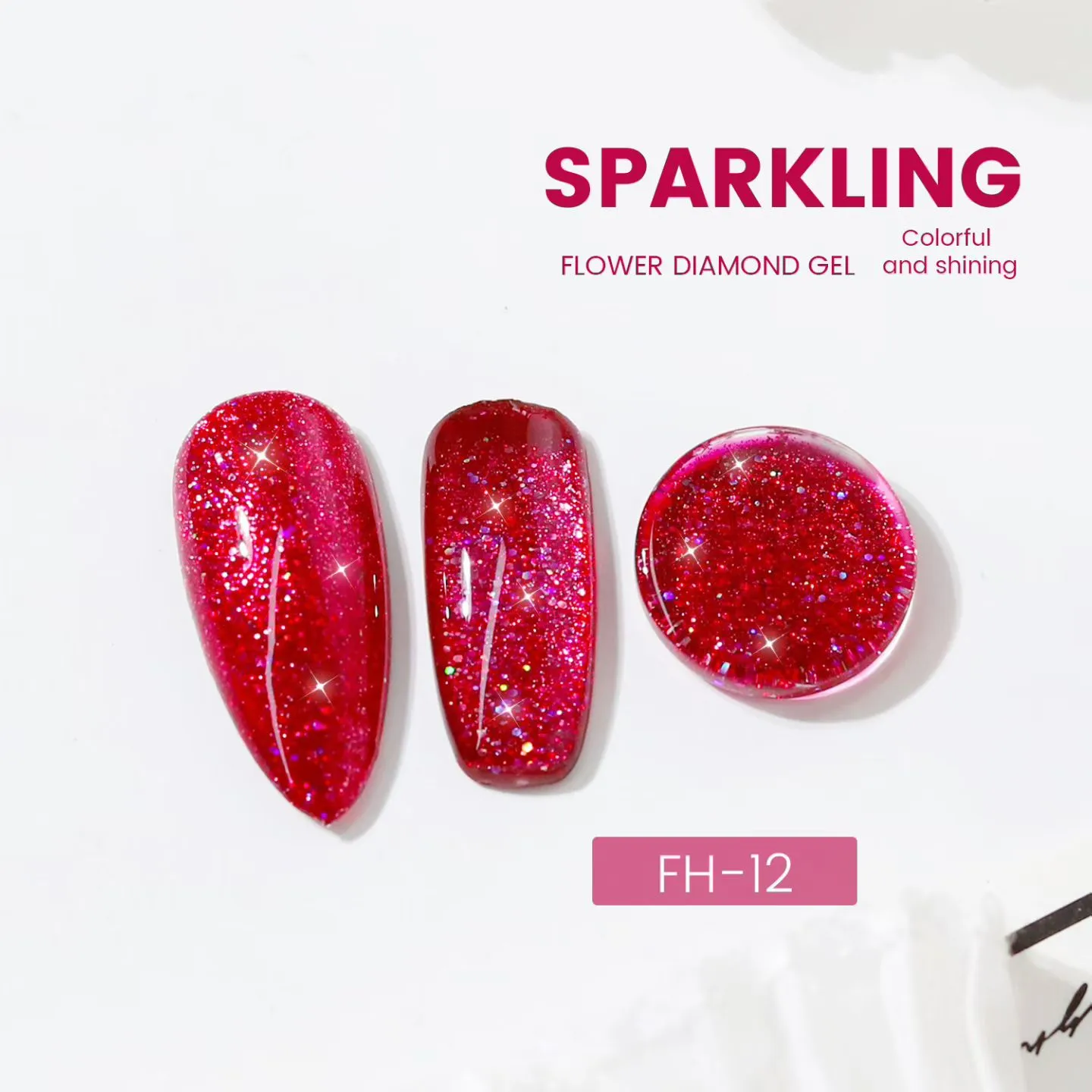The nail polish is dazzling with a dazzling array of sequins and nail polish detail image 5