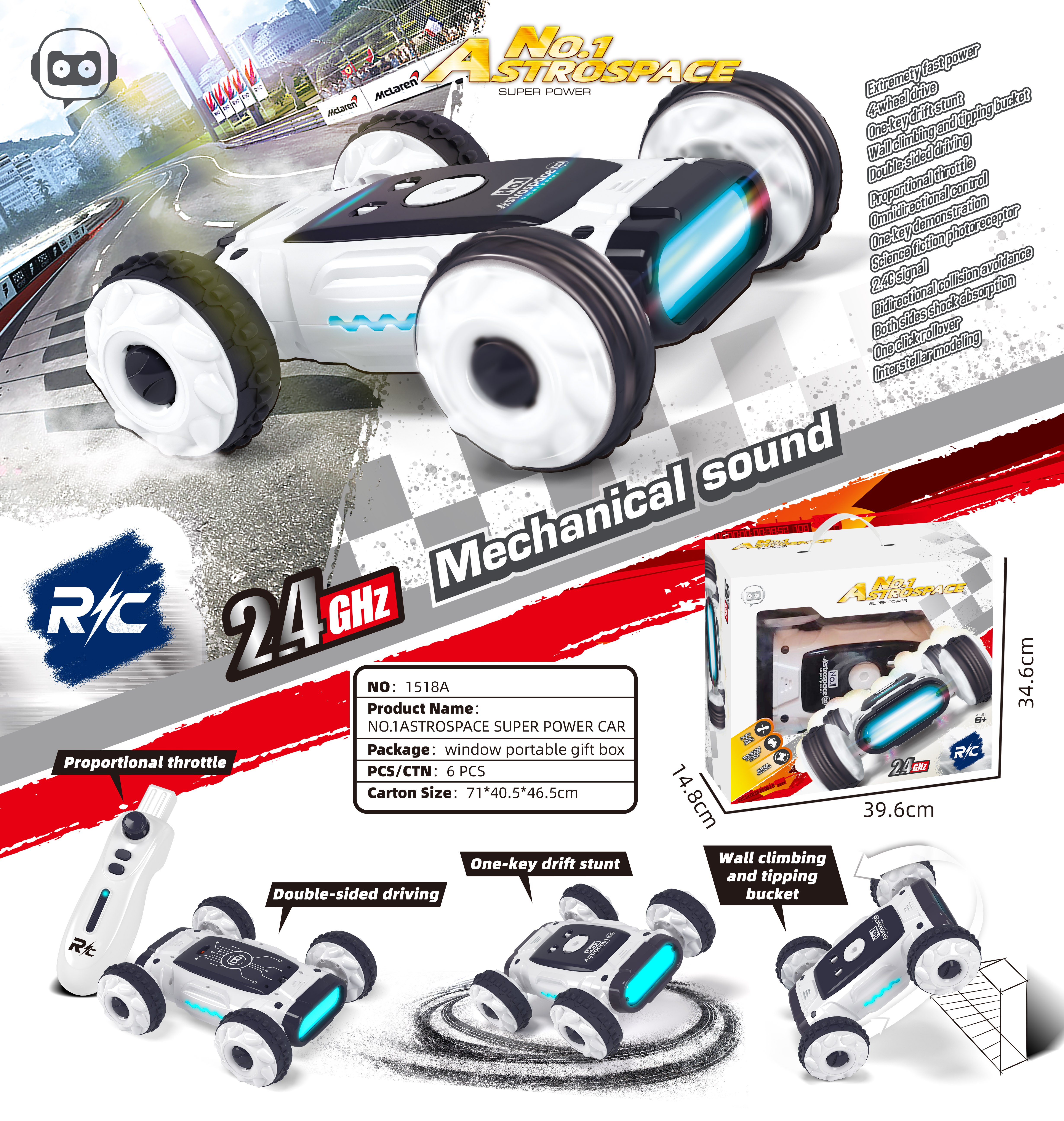 Xiaoshangwang 1518a Shi Metaverse No. 1 •2.4G high-speed Scale Stunt Car No. 1 ASTROSPACE Super Power Remote Control Car 4WD Off-road Vehicle Model Specification image