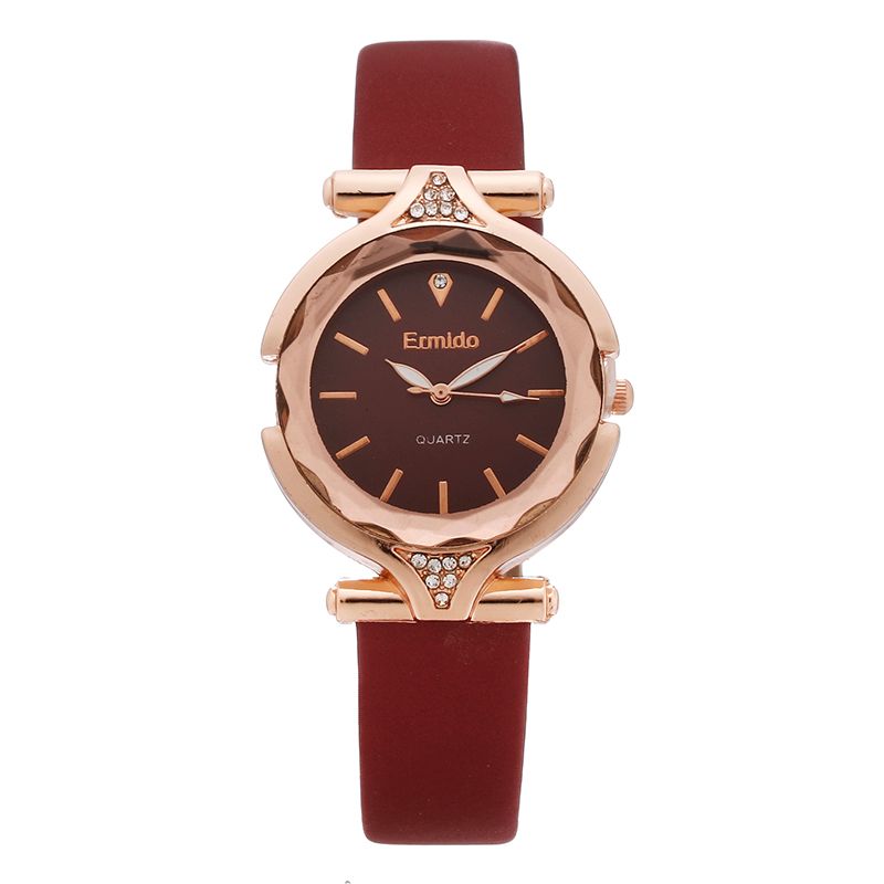 Ladies' chain classic wristwatch, genuine leather strap, simple and fashionable dial, water-resistant watch