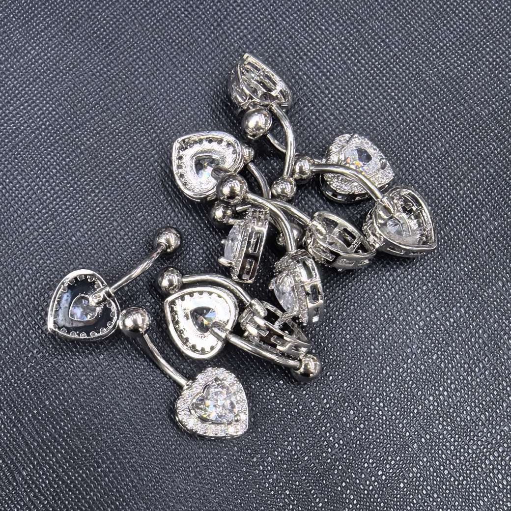 锆石脐饰时尚个性金属饰品简约设计日常佩戴女款小众饰品细节图