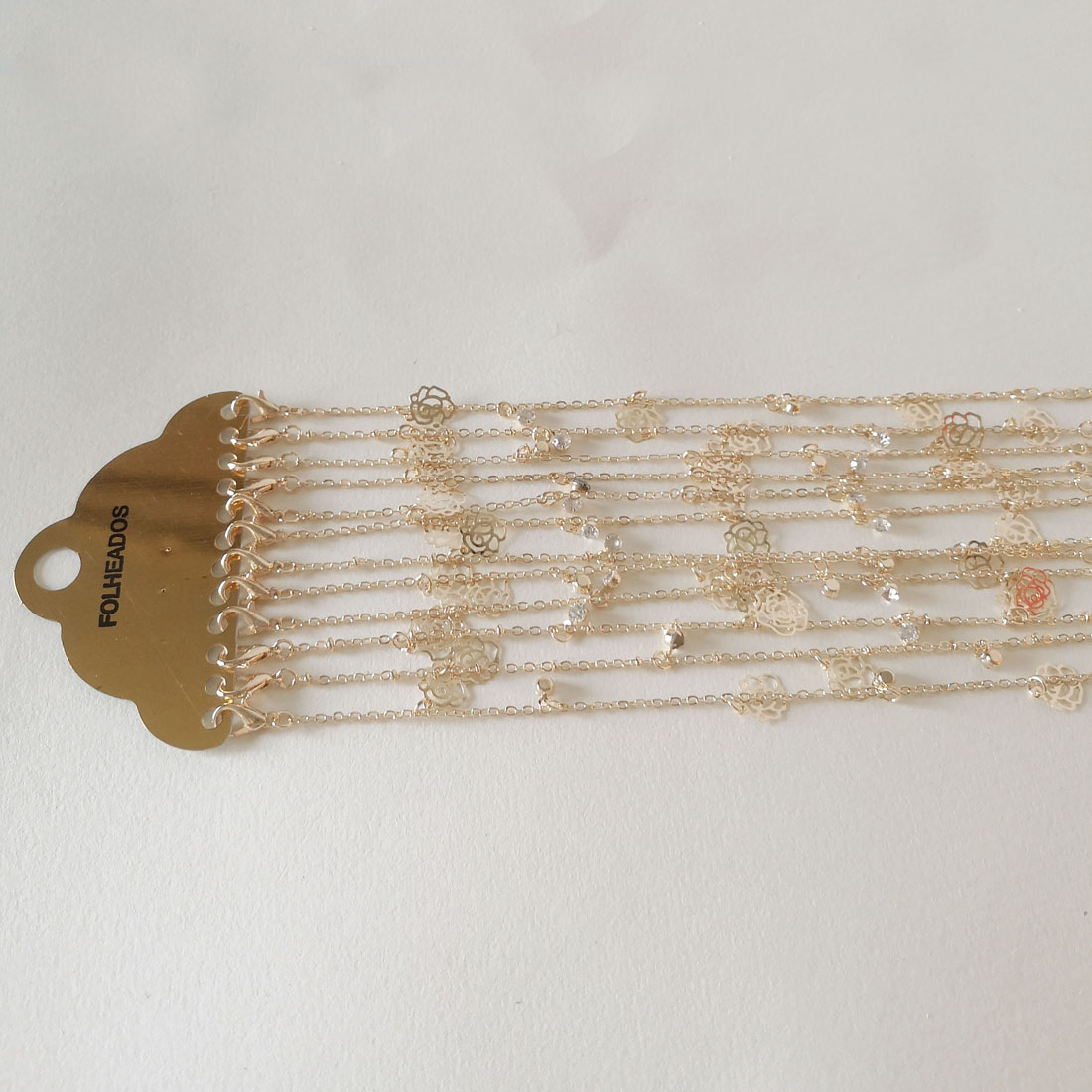 金色玫瑰花吊坠手链女时尚简约轻奢饰品礼物产品图