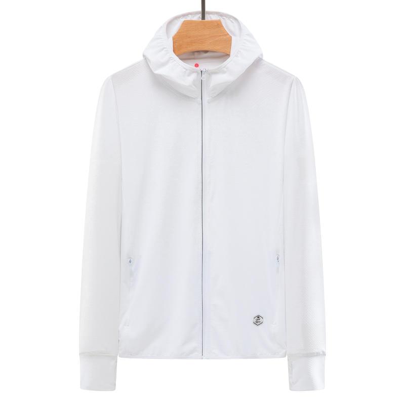 Yims-1118 hooded sun-protective clothing is in large stock and can be printed with the same style for both men and women