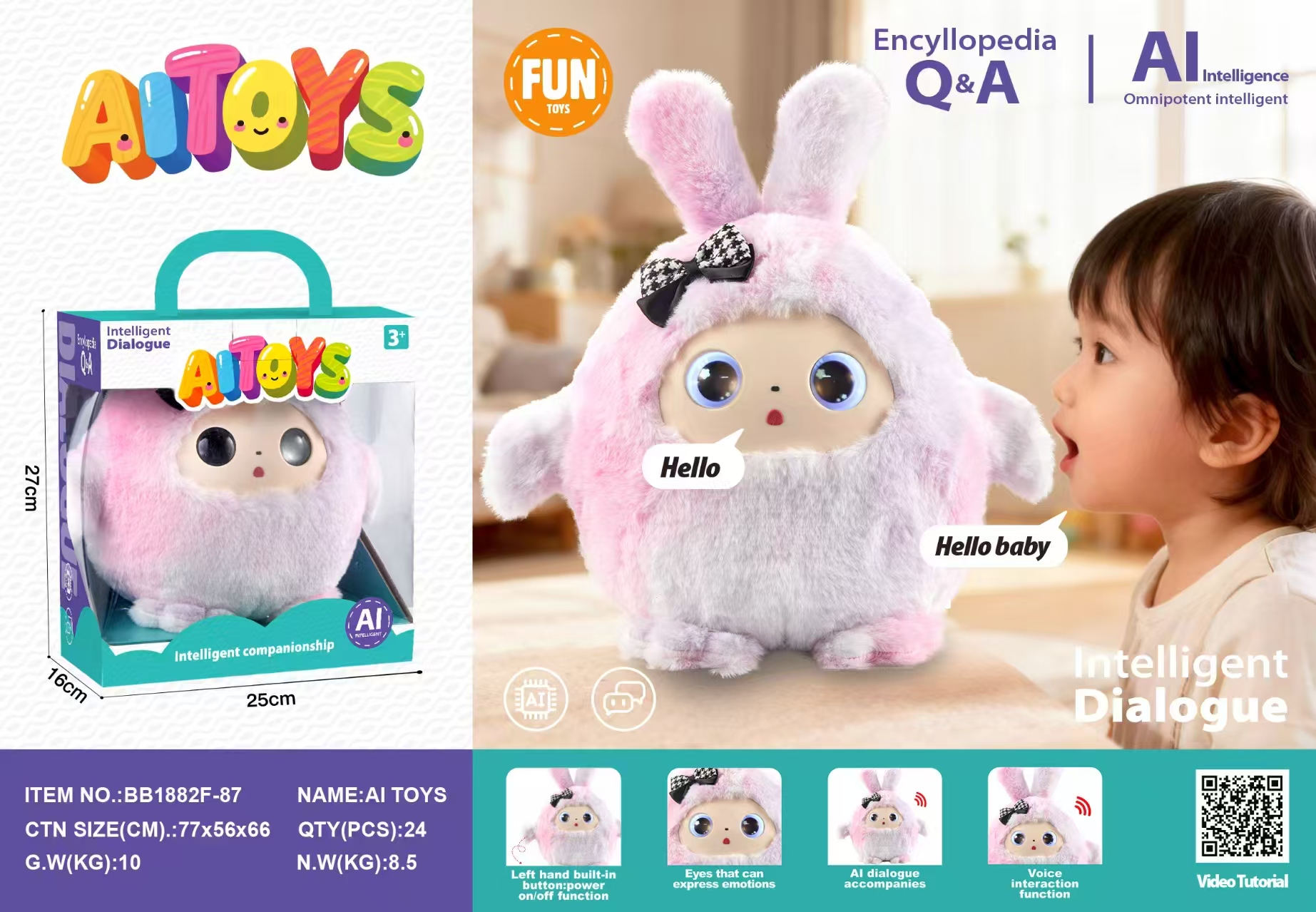 3C intelligent robots, AI toys, robot dogs, AI robots, programmable toys details Picture