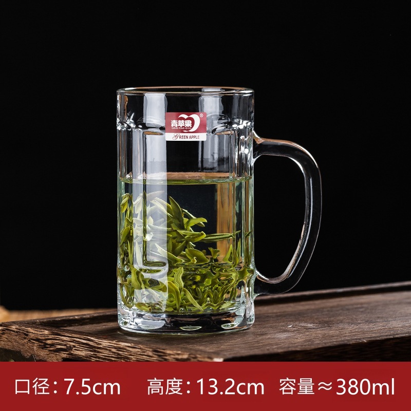 180ml经典杯茶杯透明杯家用杯子带把玻璃水杯1详情1