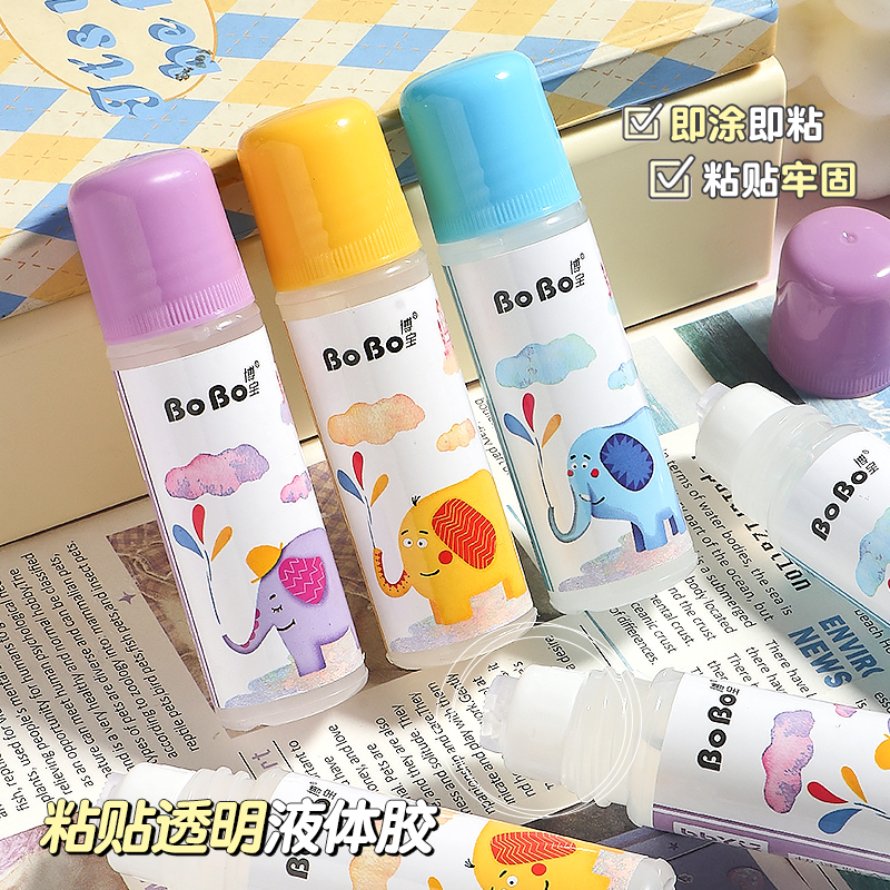 BY-305 BoBo Liquid Adhesive 30ml Transparent Adhesive quickly bonds formaldehyde-free animal patterns Item Picture