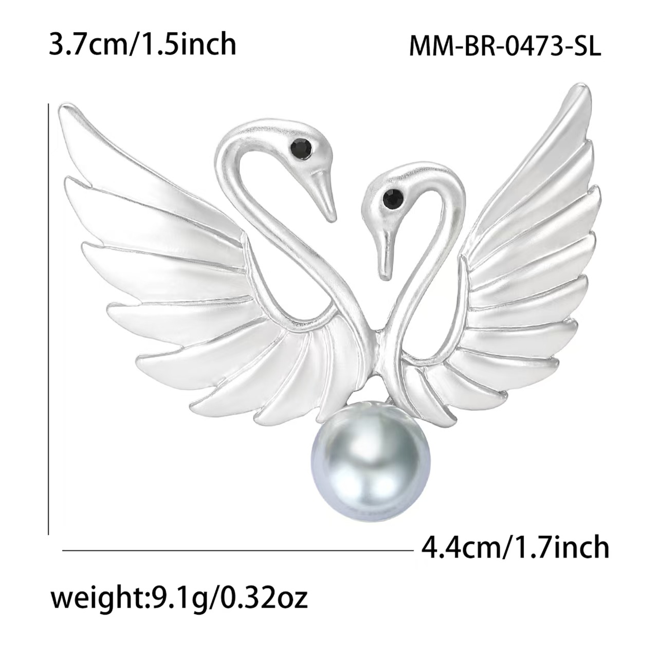 Wholesale of high-end and light luxury swan pearl brooches, clothing accessories, pins, sweater buttons, silk scarf buttons and Korean-style accessories Application Scenario