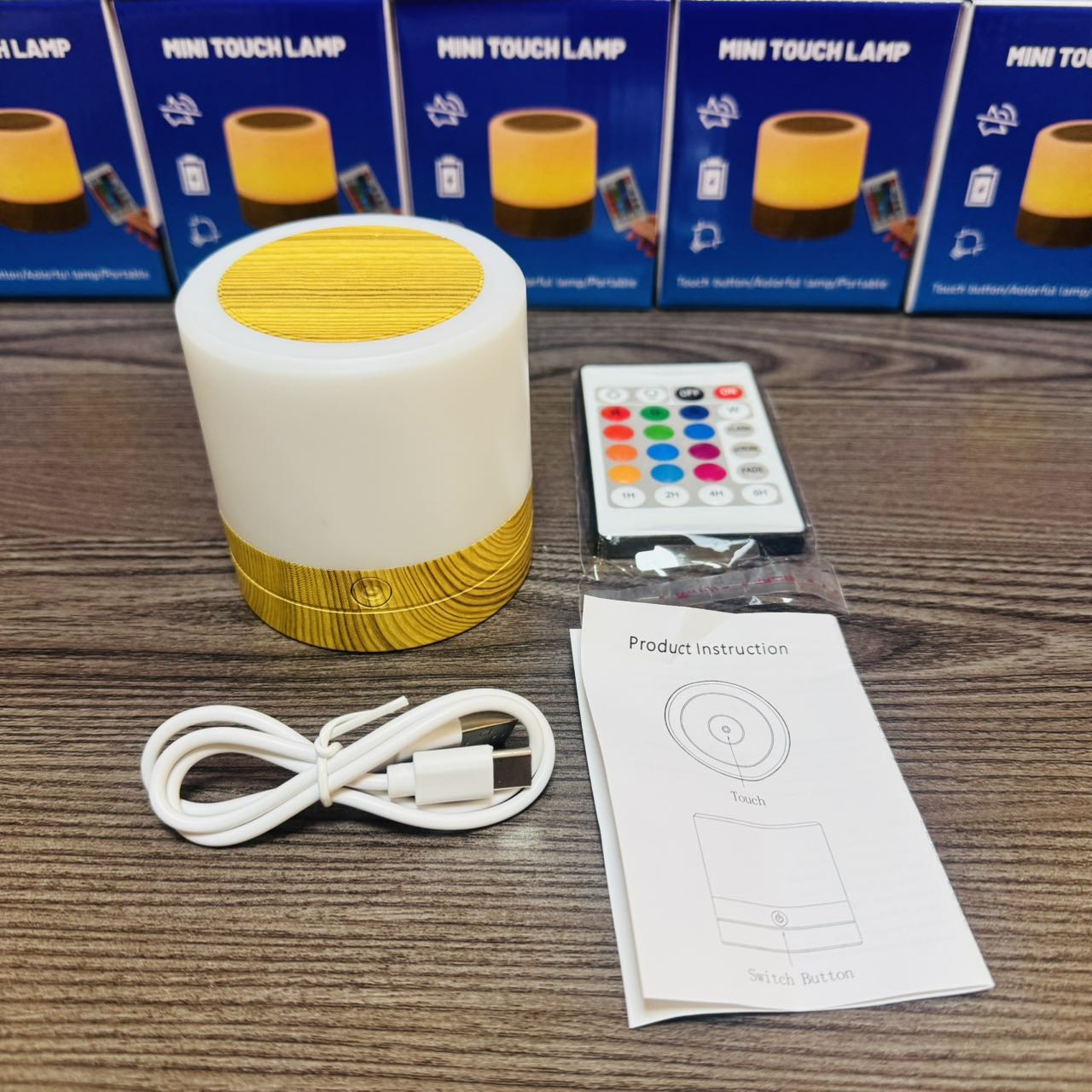 Cross-border led cylindrical smart eye-protecting night light, bedroom bedside color light, human body sensor lighting, ambient desk lamp Specification image