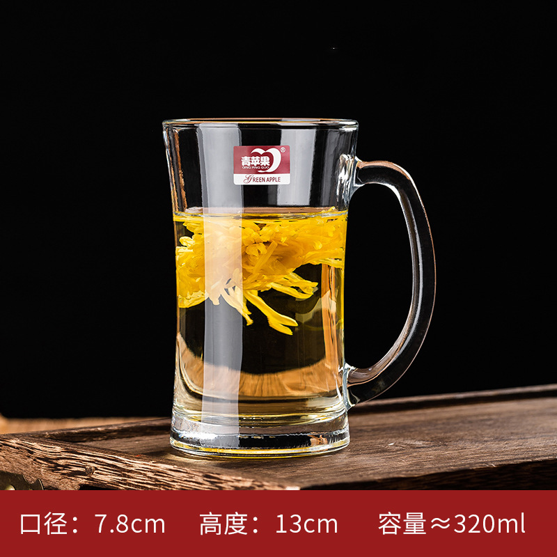 180ml经典杯茶杯透明杯家用杯子带把玻璃水杯1详情2