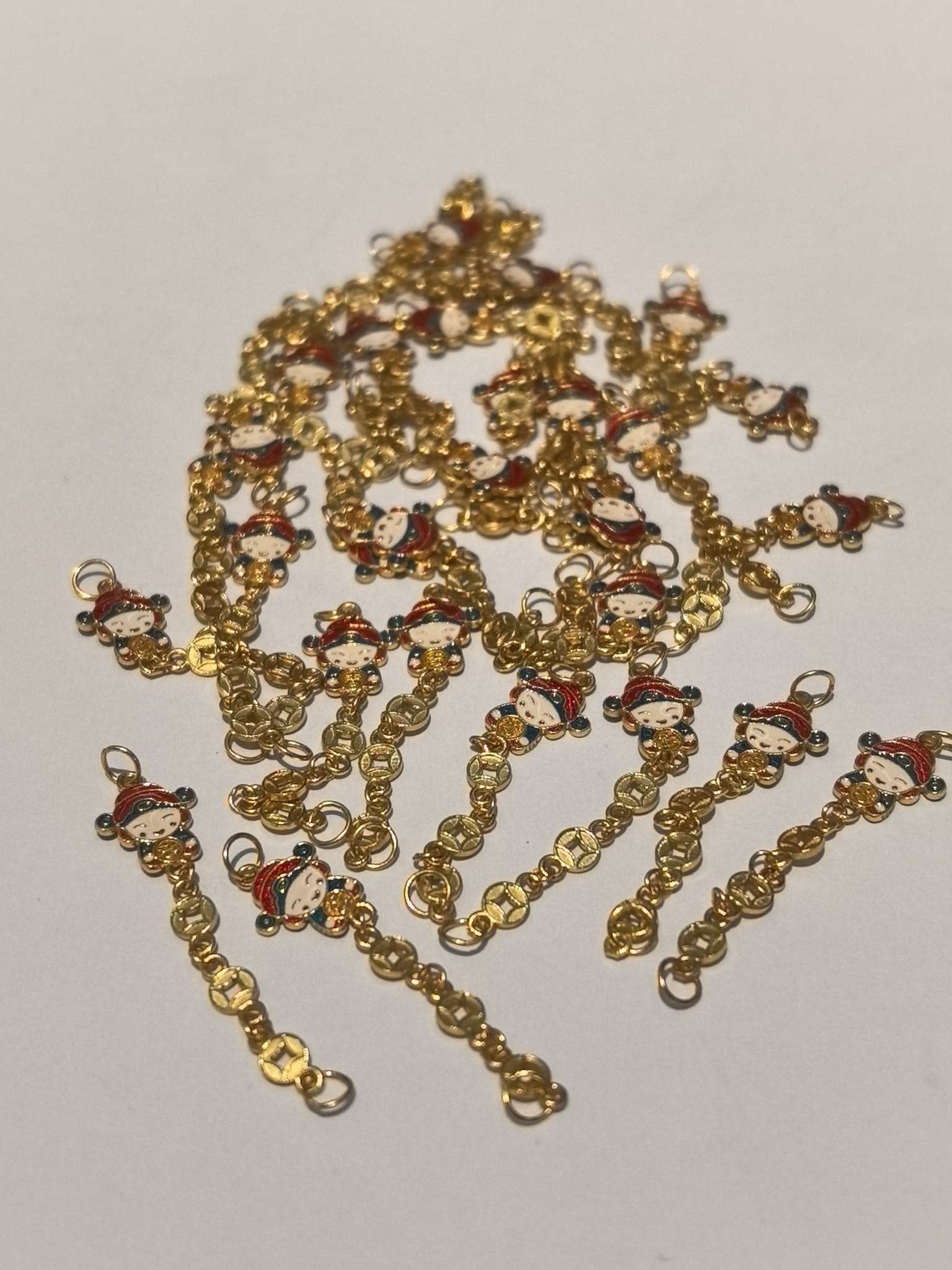 s925 Silver Auspicious Fortune God Coin Tail Chain p3175 Application Scenario