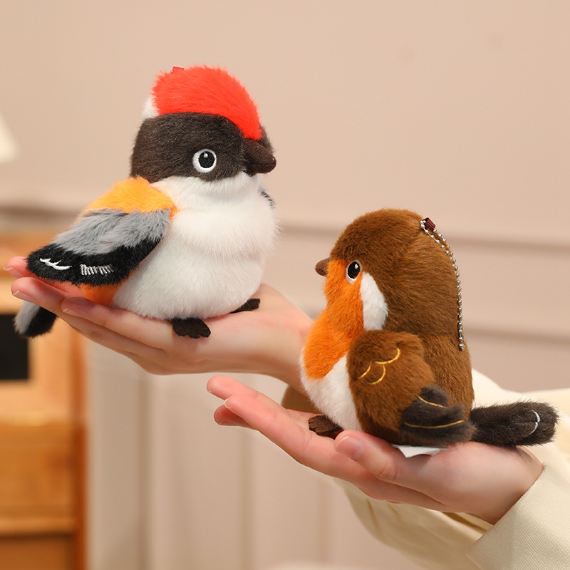 Cute and realistic Kiwi bird plush toy pendant, girls' bag pendant, zoo souvenir Item Picture