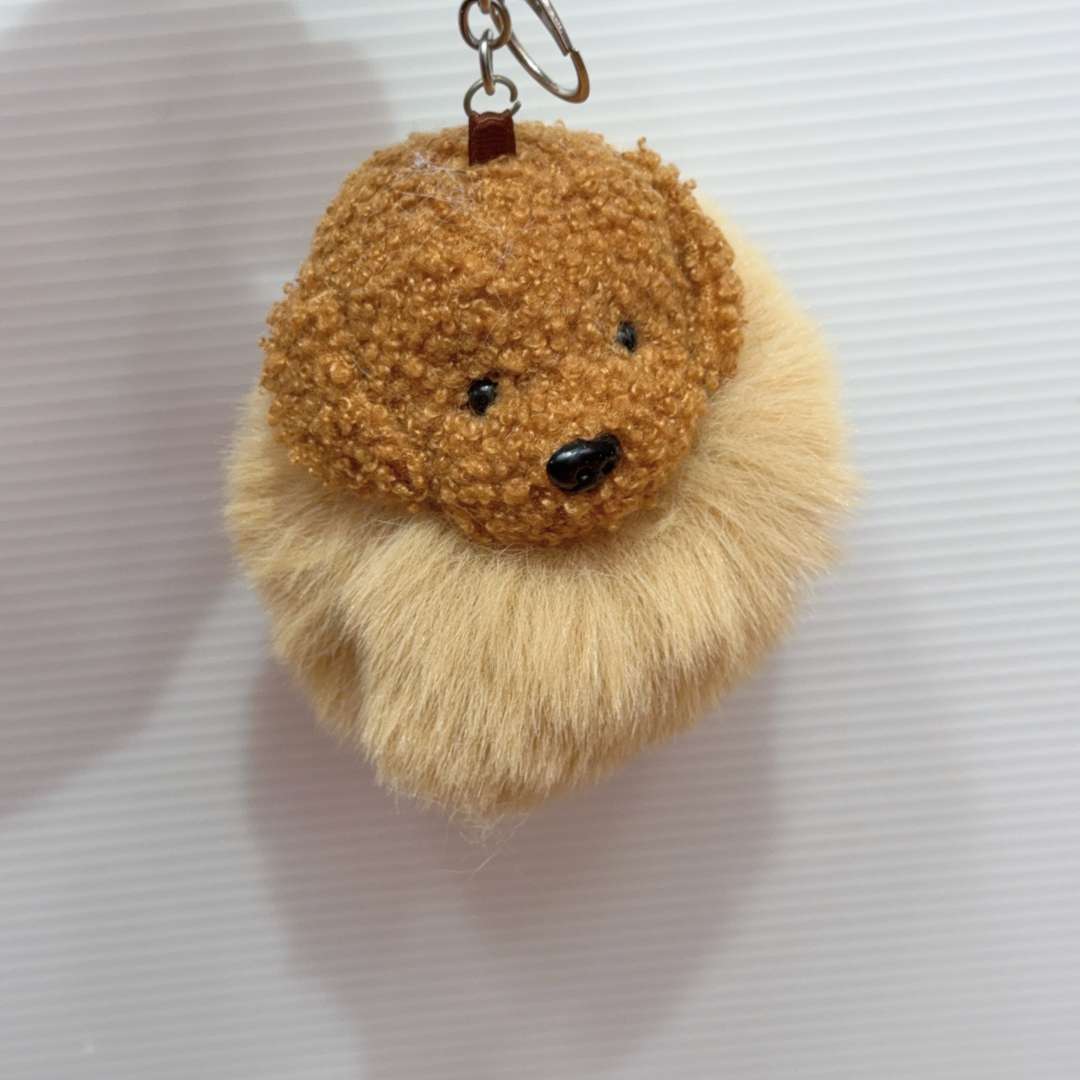 最新流行可爱。毛绒毛球。卡通形象 超萌的狗狗。钥匙扣挂件。