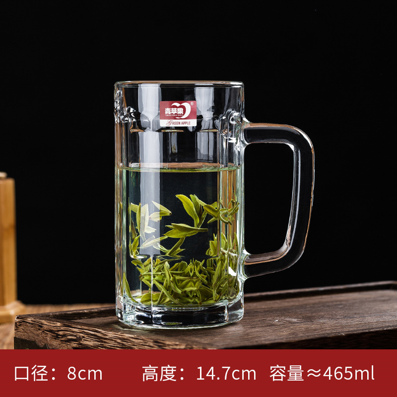 180ml经典杯茶杯透明杯家用杯子带把玻璃水杯1详情15