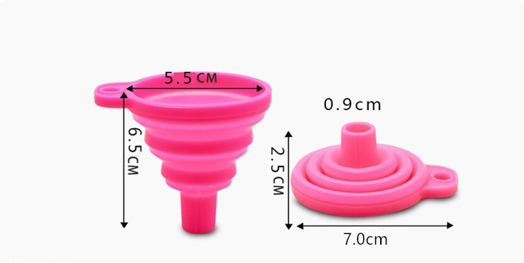 Silicone funnel, food-grade foldable, kitchen, household, stretchable liquid dispensing small funnel, silicone funnel detail image 5