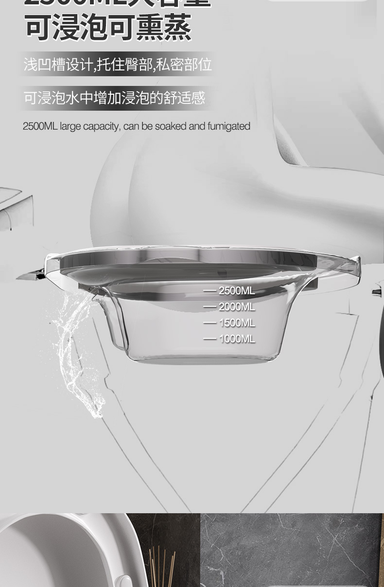 坐浴盆女士专用痔疮男孕妇马桶洗屁股盆洗屁屁神器女生熏蒸免蹲盆详情9