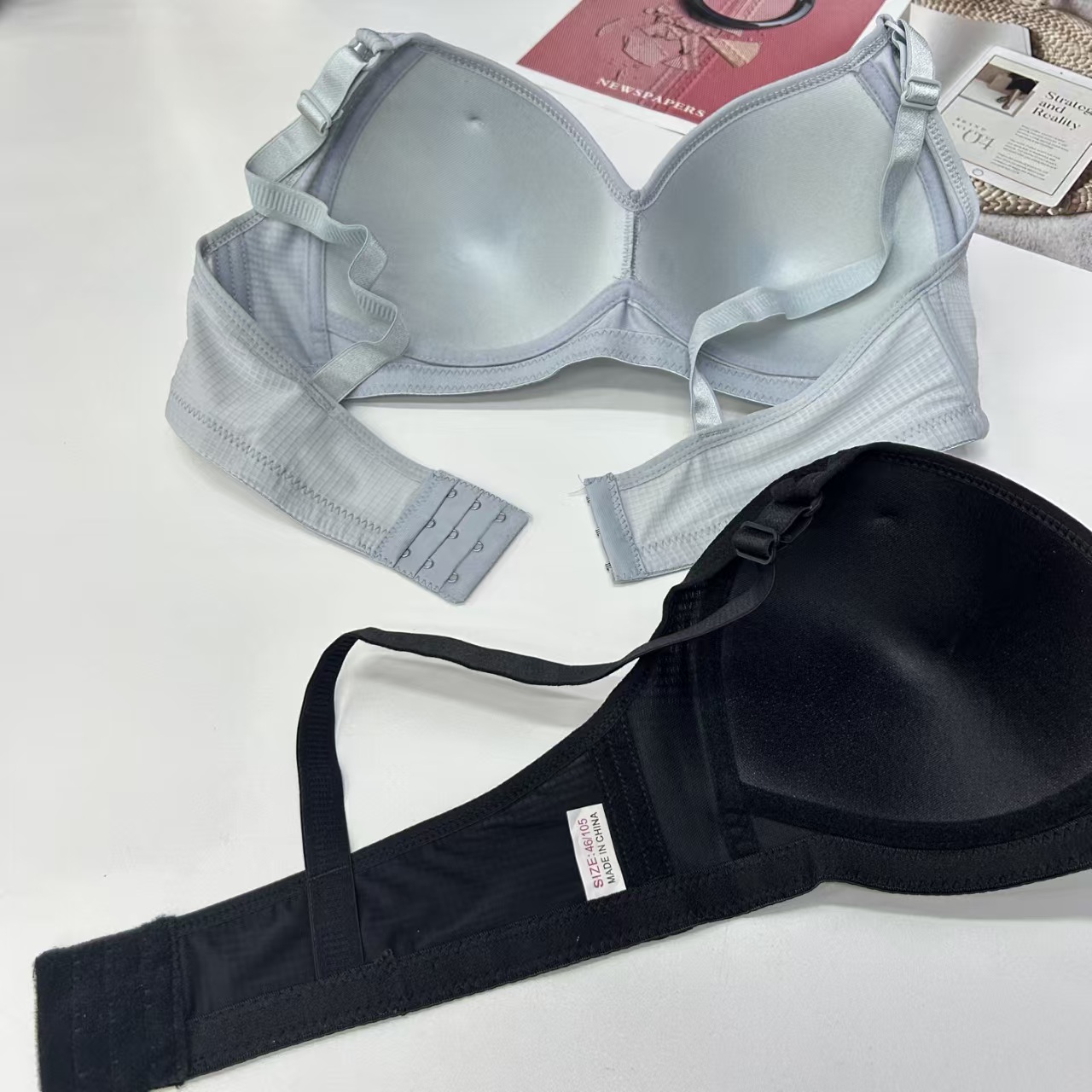 FCM-318D# Women's bras are exported to the Middle East and Africa. They are large-sized bras with a strong voice and no underwire. Women's QNI Specification drawing