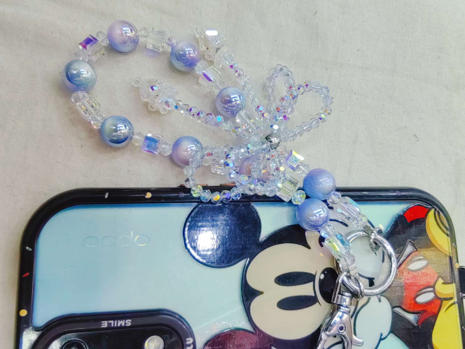 Chen Yiheng Crystal Cute Grain mobile phone chain accessory pendant, fresh and cute mobile phone chain Item Picture