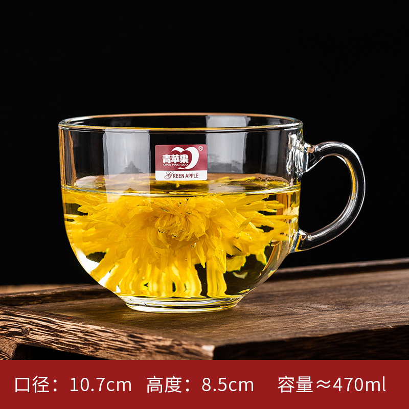 180ml经典杯茶杯透明杯家用杯子带把玻璃水杯1详情5