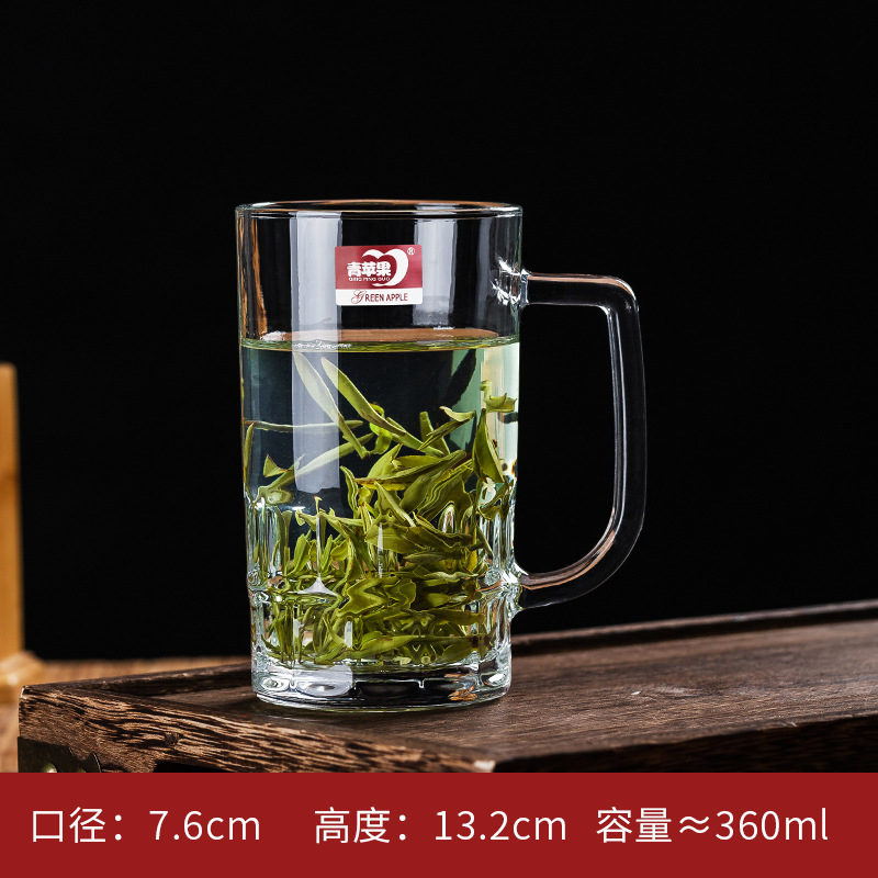 180ml经典杯茶杯透明杯家用杯子带把玻璃水杯1详情4