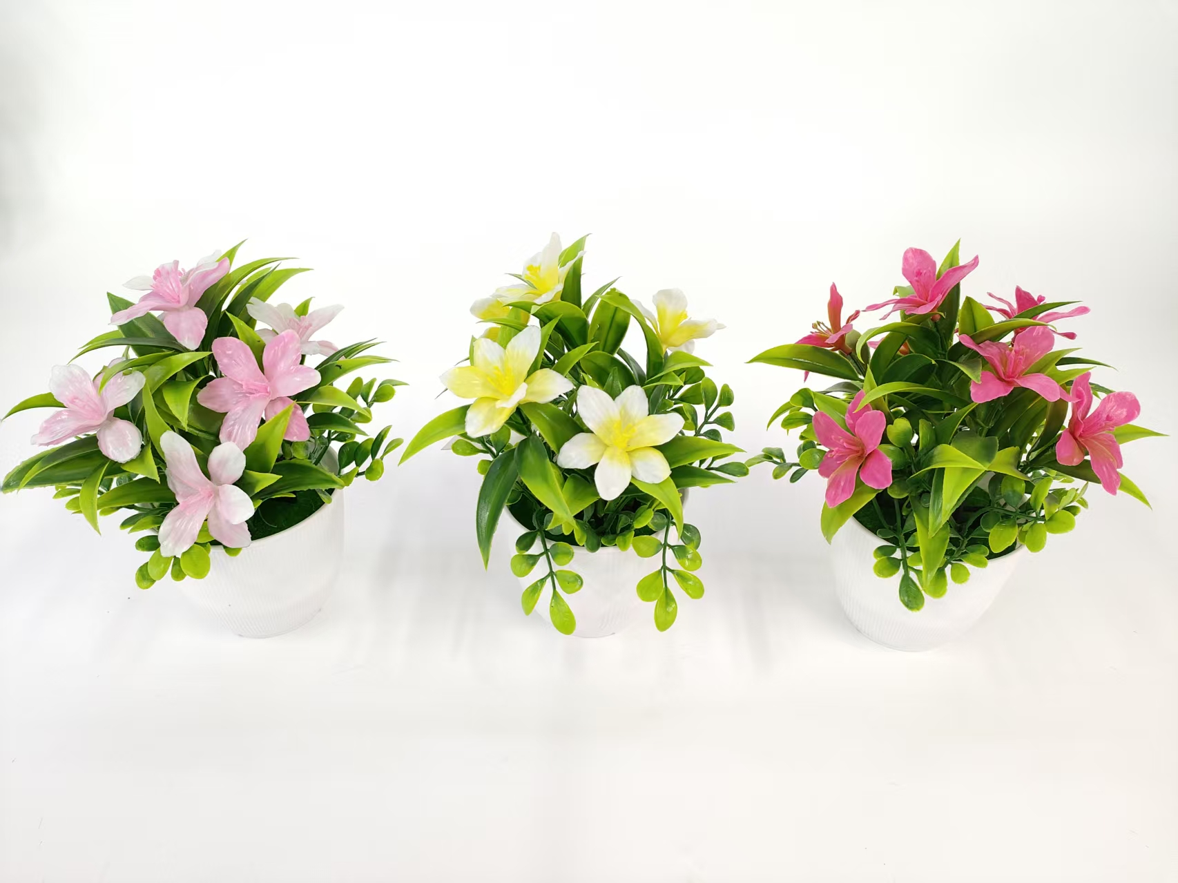 仿真花假花盆景塑料盆大百合花装饰摆件品