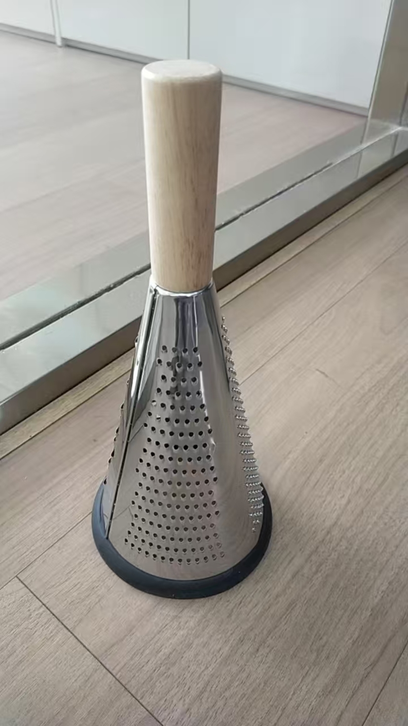 不锈钢刨丝器刮皮刀圆锥形木柄