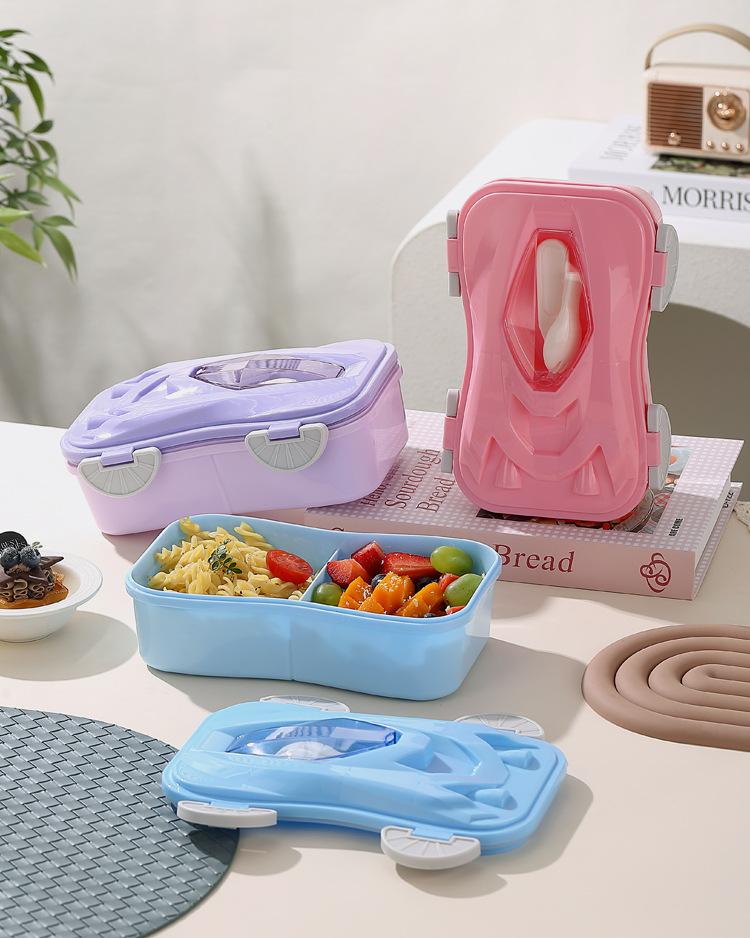 The H226-568 high-appearation-level plastic lunch box set for office workers can be microwave-heated and students can serve separate meals detail image 5