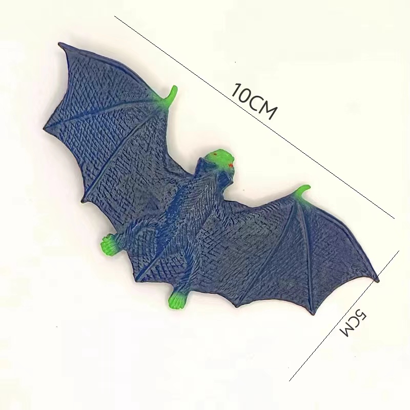 万圣节化妆舞会用品整蛊玩偶蜘蛛蝙蝠毛毛虫蝙蝠鬼头指套手偶模型玩具摆件详情图10