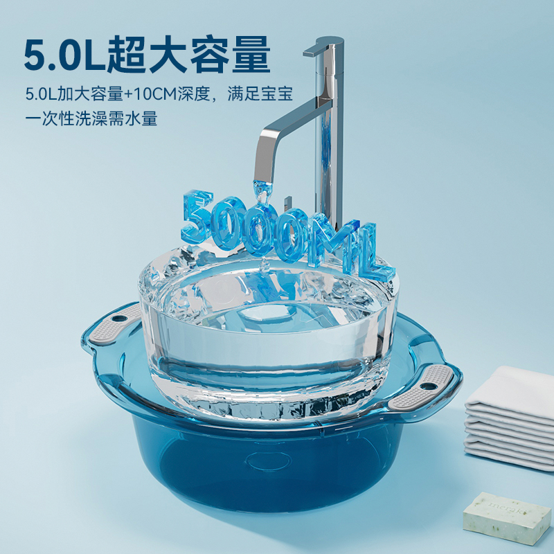 Student dormitory transparent basins, plastic large-sized washbasins, laundry basins, thickened and durable washbasins for boarding
