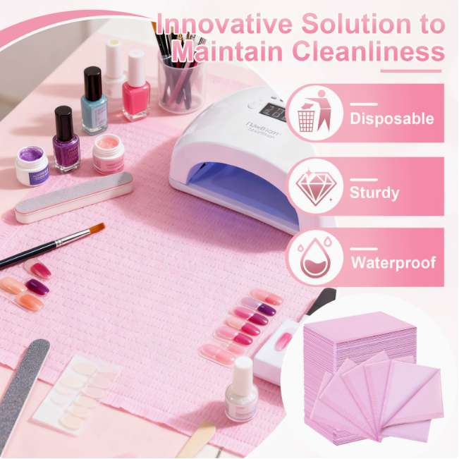 Cross-border best-selling nail art tools: disposable nail art table MATS, waterproof cleaning pads, hand pillows, towel pads, absorbent tablecloths, 125 pieces