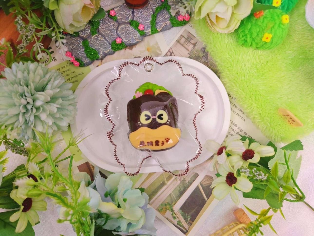 Food-grade silicone Kneading Fun Little Black Cat Breakfast Series Kneading Fun