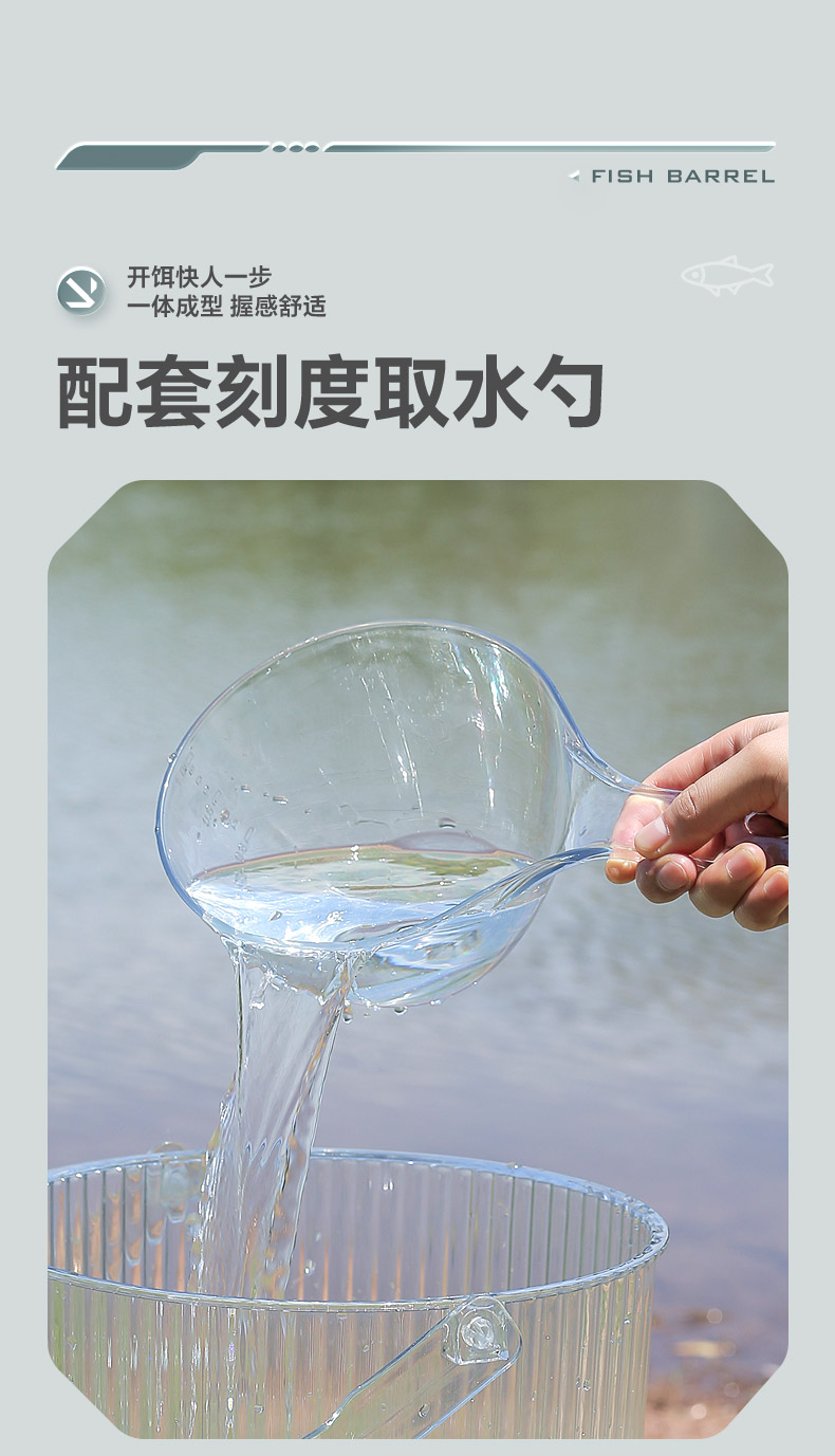 带盖钓鱼桶加厚坚固透明塑料带盖户外可坐家用浴室手提洗衣收纳桶详情6