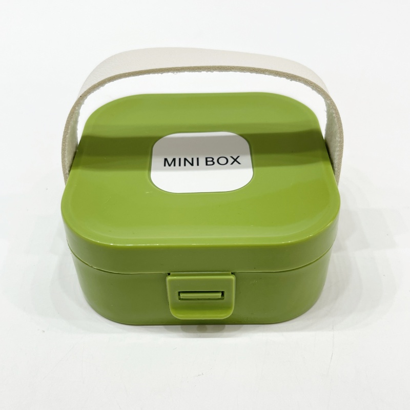 绿色迷你旋转收纳盒吧唧收纳盒内衣收纳盒