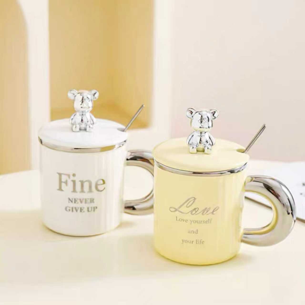 Creative Nordic couple cups, a pair of cups, water cups, ceramic mugs, couple designs, wedding gifts for newlyweds