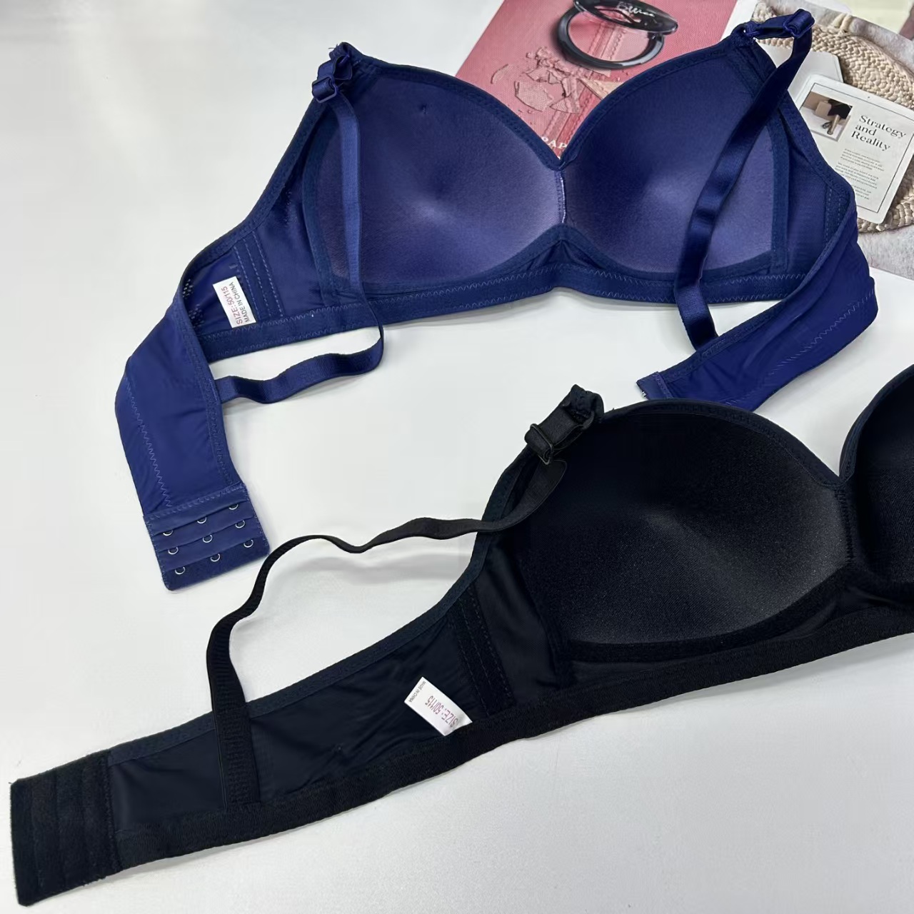 FCM-D4# Women's bras for export to the Middle East and Africa, large-sized women's bras, gathering comfortable bras without underwire, QNI Specification drawing