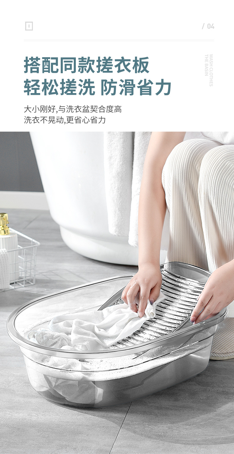 宿舍脸盆加大加厚洗衣盆家用长方形塑料洗菜洗手盆学生洗浴洗脚盆详情6